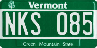 VT license plate NKS085