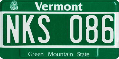 VT license plate NKS086
