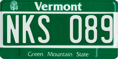 VT license plate NKS089