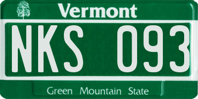 VT license plate NKS093