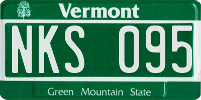 VT license plate NKS095