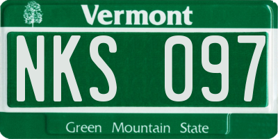 VT license plate NKS097