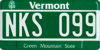 VT license plate NKS099