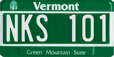 VT license plate NKS101