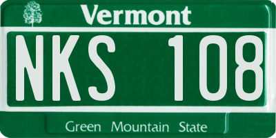 VT license plate NKS108