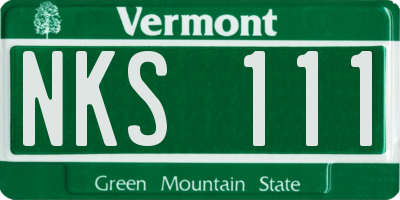 VT license plate NKS111