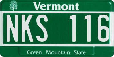 VT license plate NKS116