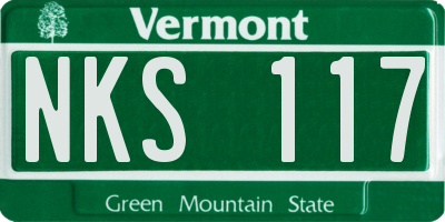 VT license plate NKS117