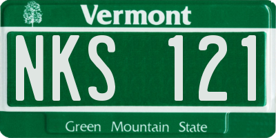 VT license plate NKS121