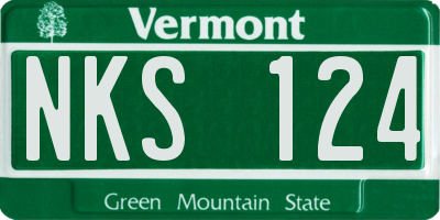 VT license plate NKS124