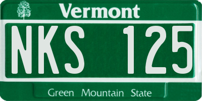 VT license plate NKS125