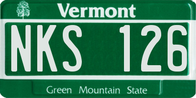 VT license plate NKS126