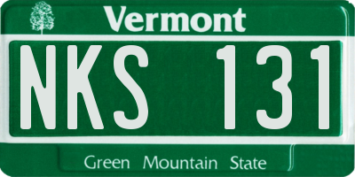 VT license plate NKS131