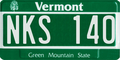 VT license plate NKS140