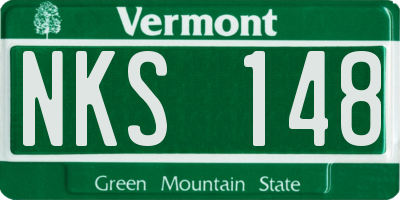 VT license plate NKS148
