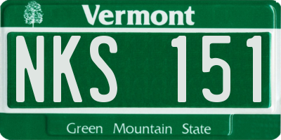VT license plate NKS151