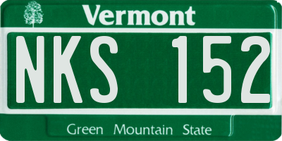 VT license plate NKS152