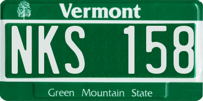 VT license plate NKS158