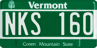 VT license plate NKS160