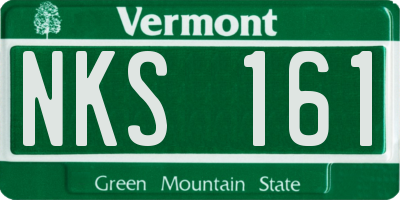 VT license plate NKS161