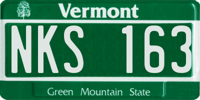 VT license plate NKS163