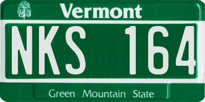VT license plate NKS164