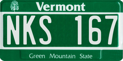 VT license plate NKS167