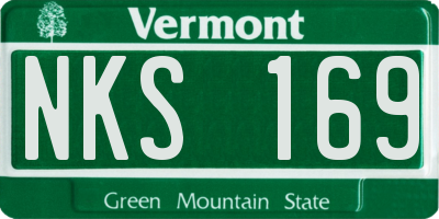 VT license plate NKS169
