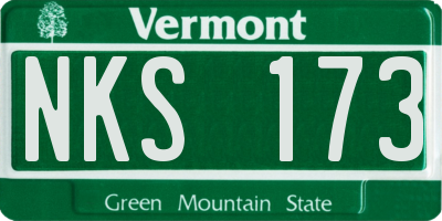VT license plate NKS173
