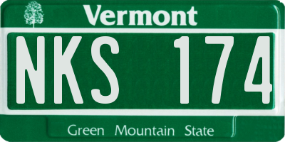 VT license plate NKS174