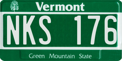 VT license plate NKS176