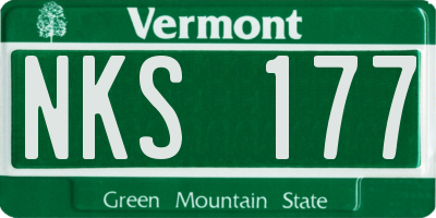 VT license plate NKS177