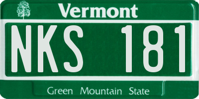 VT license plate NKS181