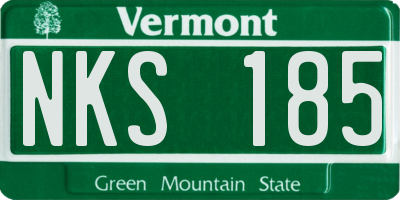 VT license plate NKS185