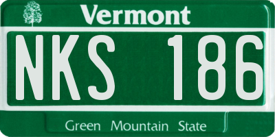 VT license plate NKS186