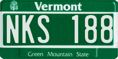 VT license plate NKS188