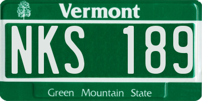 VT license plate NKS189