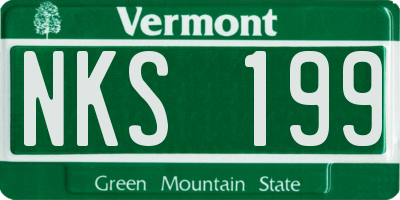 VT license plate NKS199