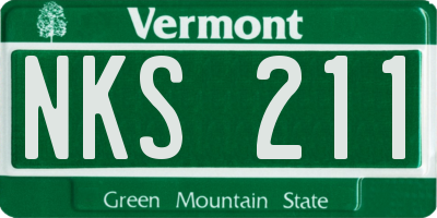 VT license plate NKS211