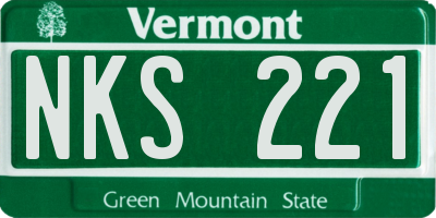 VT license plate NKS221