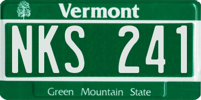 VT license plate NKS241