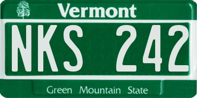 VT license plate NKS242