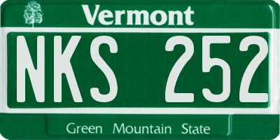 VT license plate NKS252