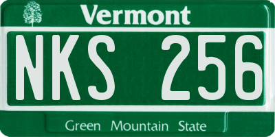 VT license plate NKS256