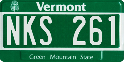 VT license plate NKS261