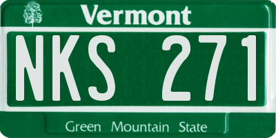 VT license plate NKS271