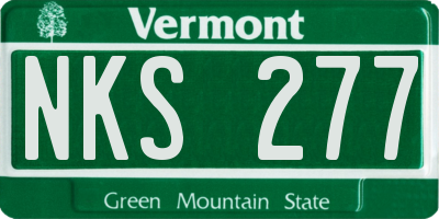 VT license plate NKS277