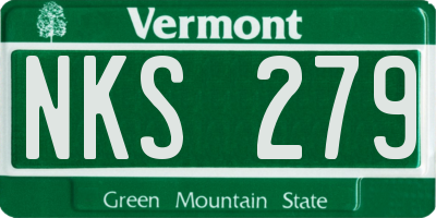 VT license plate NKS279