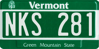 VT license plate NKS281