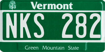 VT license plate NKS282